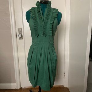 BCBG Ruffle Halter Neck Dress